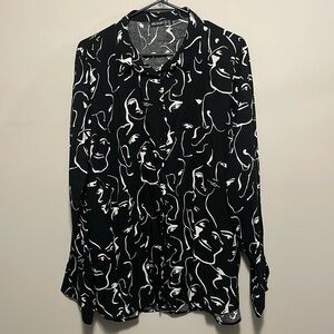 Face Black and White Shirt